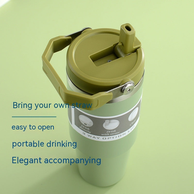 Portable Stainless Steel Travel Tumbler With Handle