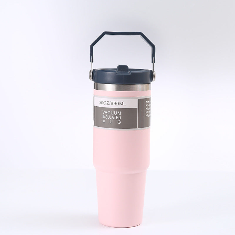 Portable Stainless Steel Travel Tumbler With Handle