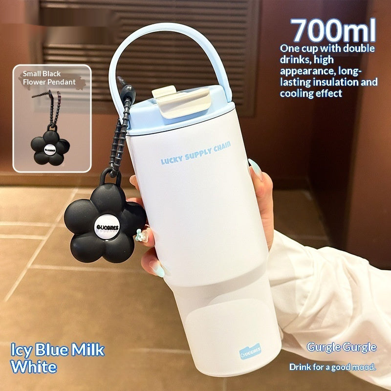 Portable Stainless Steel Tumbler – Leak-Proof, Big Capacity, Aesthetic Design