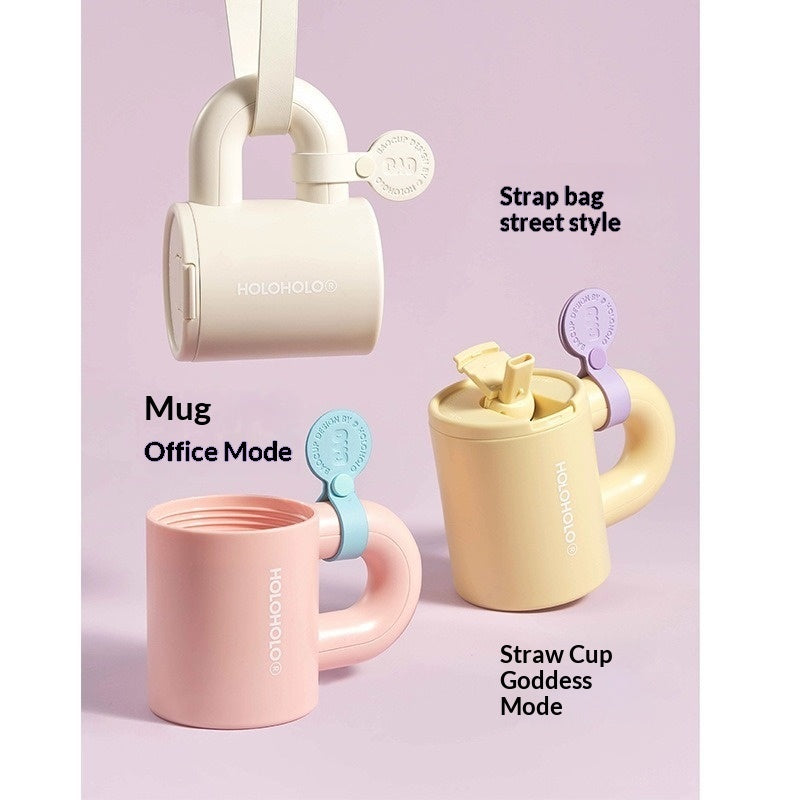 High-Temp Resistant Large-Capacity Water Bottle With Straw