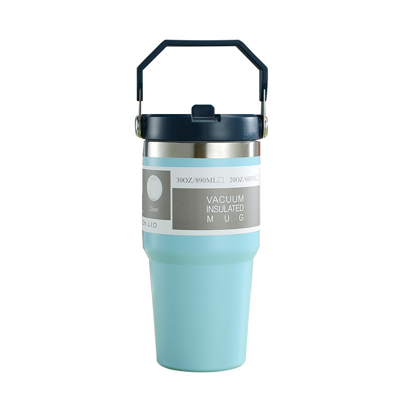 Portable Stainless Steel Travel Tumbler With Handle