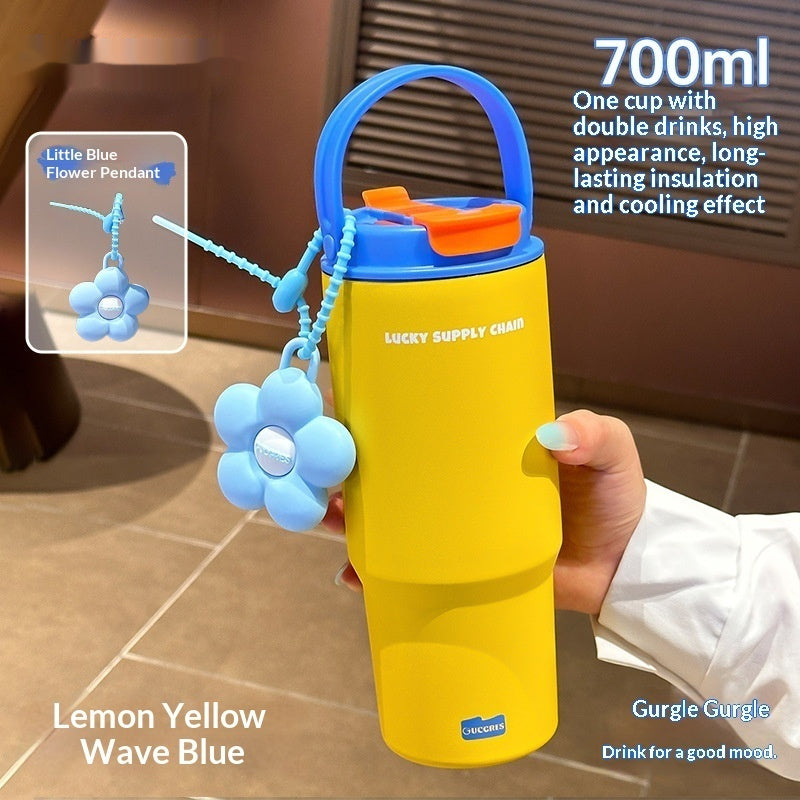 Portable Stainless Steel Tumbler – Leak-Proof, Big Capacity, Aesthetic Design