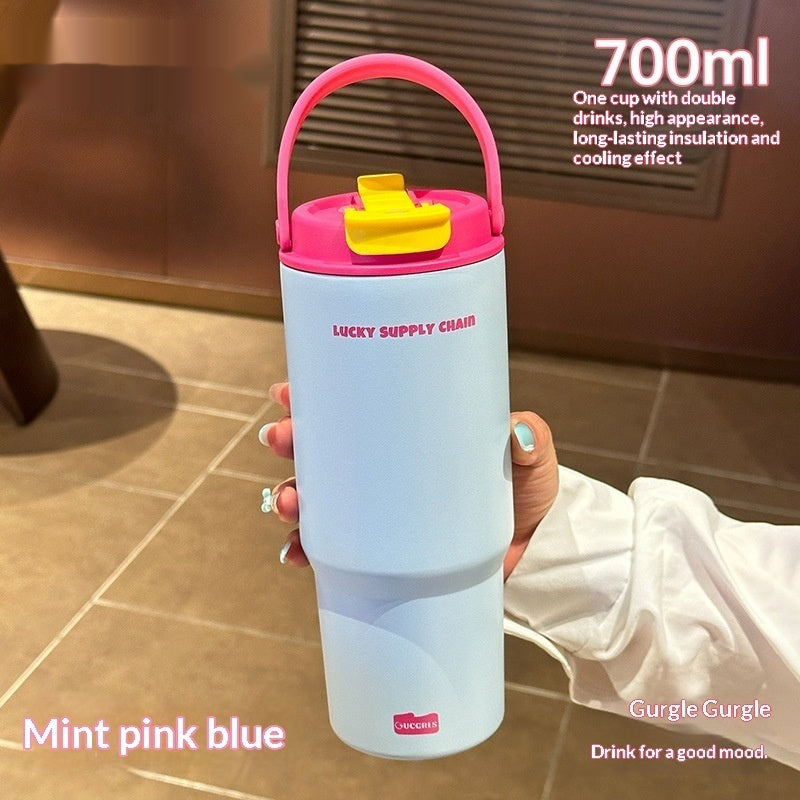 Portable Stainless Steel Tumbler – Leak-Proof, Big Capacity, Aesthetic Design