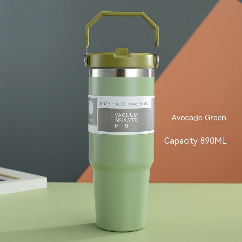 Portable Stainless Steel Travel Tumbler With Handle