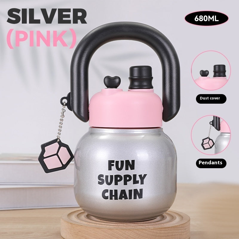 Double-Drink Stainless Steel Insulated Cup – Large Capacity