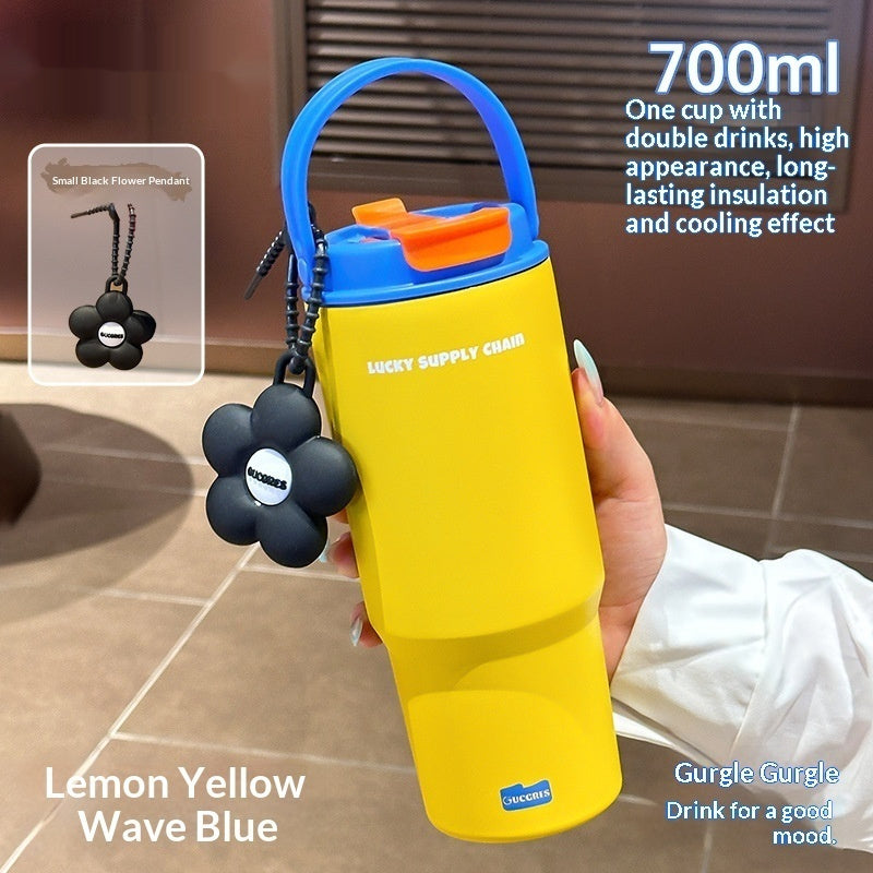 Portable Stainless Steel Tumbler – Leak-Proof, Big Capacity, Aesthetic Design