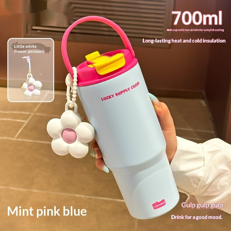 Portable Stainless Steel Tumbler – Leak-Proof, Big Capacity, Aesthetic Design
