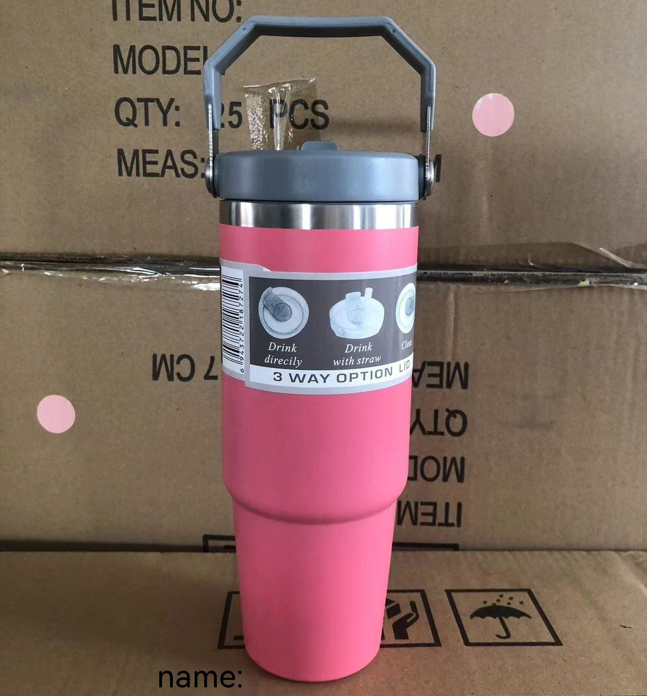 Portable Stainless Steel Travel Tumbler With Handle