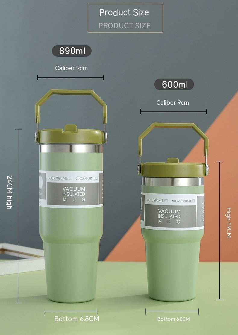 Portable Stainless Steel Travel Tumbler With Handle