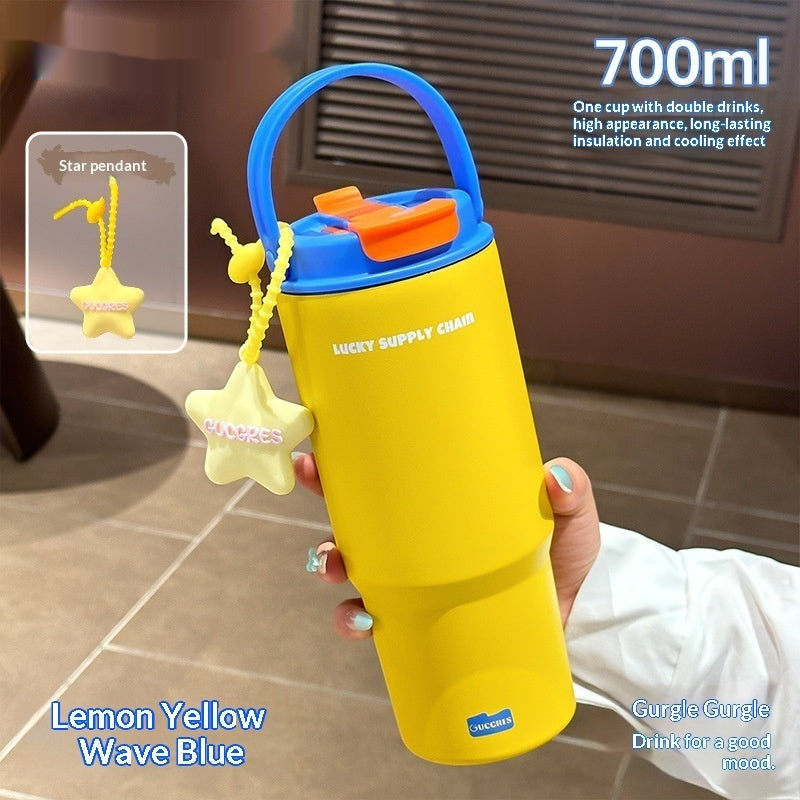 Portable Stainless Steel Tumbler – Leak-Proof, Big Capacity, Aesthetic Design