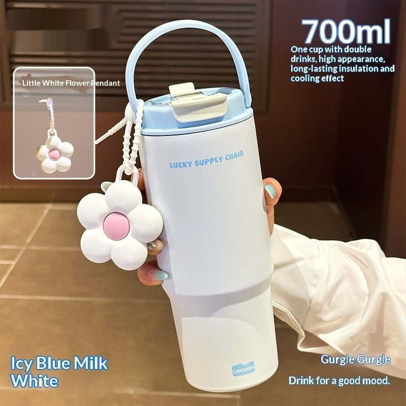 Portable Stainless Steel Tumbler – Leak-Proof, Big Capacity, Aesthetic Design