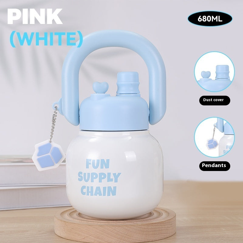 Double-Drink Stainless Steel Insulated Cup – Large Capacity