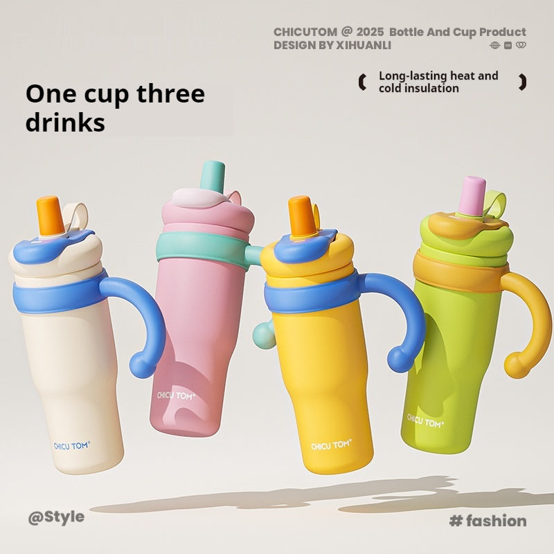 ColorPop Ceramic Straw Tumbler Cup