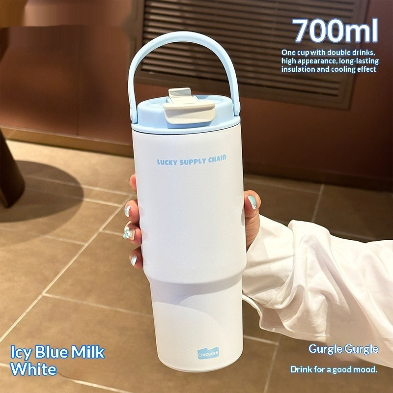 Portable Stainless Steel Tumbler – Leak-Proof, Big Capacity, Aesthetic Design