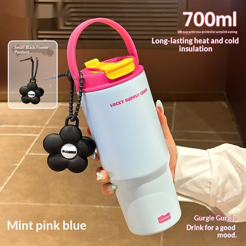 Portable Stainless Steel Tumbler – Leak-Proof, Big Capacity, Aesthetic Design